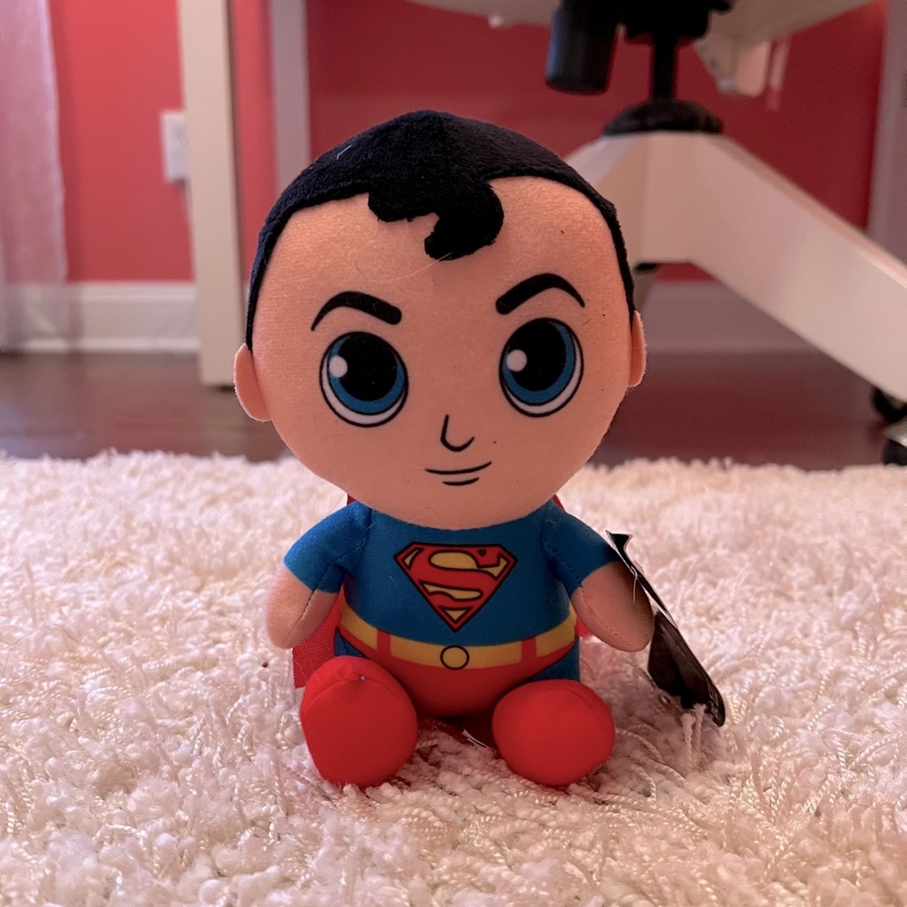 Rare DC Comics Justice League Superman Superhero Plush Stuffed Doll
